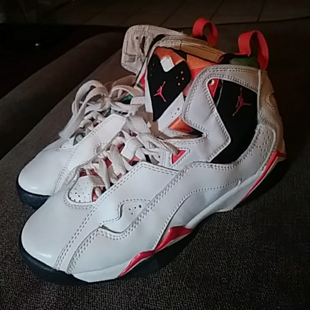 Jordan sneakers cute white with multi colors